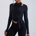 Flow Wrap Top Black