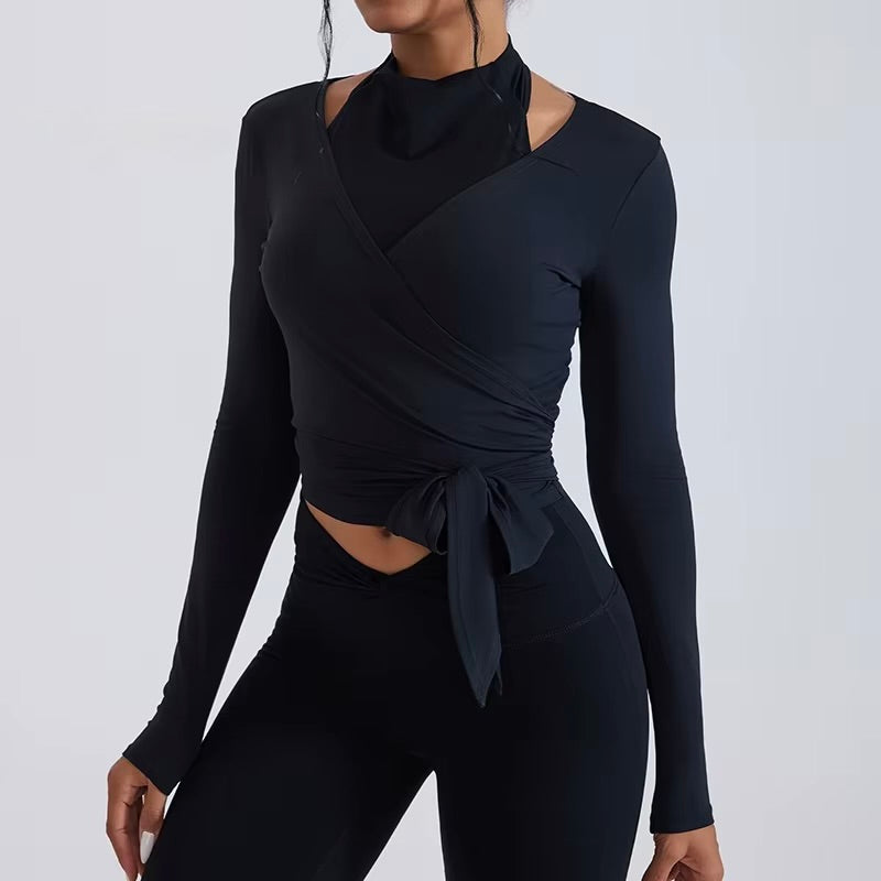 Flow Wrap Top Black